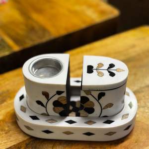 Plateau rectangulaire de luxe en bois d'acacia de haute qualité, incrusté de nacre, fait à la main, pour servir, cadeaux du Ramadan, présentoir - Product Image 4