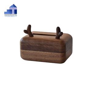 Boîte à mouchoirs en bois écologique, support mural avec design personnalisable, couleur bois naturel, fabriqué en usine au Vietnam - Product Image 3