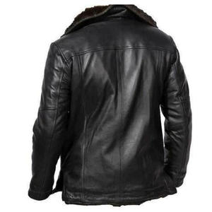 Nueva llegada personalizada a prueba de viento Casual Hombres Chaqueta de cuero de piel Nueva moda elegante Chaquetas de piel de cuero genuino - Product Image 6