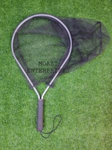 Filet d'atterrissage de pêche à la mouche léger en acier inoxydable de haute qualité avec filet à Naylon et crochet de suspension élastique - Product Image 3