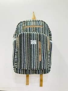 Unisex Eco-Friendly Sustainable Designer <b>Backpack</b> Handcrafted <b>Hemp</b> Cotton Handloom Stylish Evening Bags for Men and Women - Product Image 4