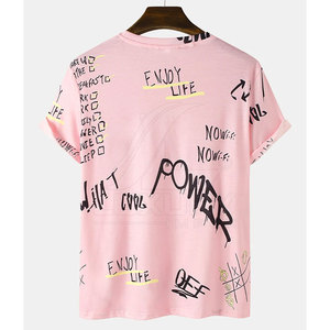 T-shirt décontracté pour homme, dernier design 2025, haute qualité, écologique, respirant, tissu tricoté en polyester/coton, logo personnalisé, classique - Product Image 2