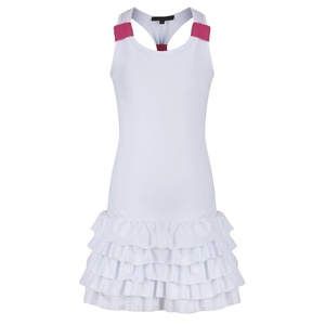 Logo personnalisé Robe de tennis respirante pour femmes Conception personnalisée Jupe de tennis courte avec maille sur les côtés Ensemble d'uniformes de tennis - Product Image 6