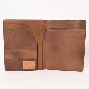 Western Tooled Leather <b>Folder</b> Binding Paper Organizer Portfolio A4 Customized Leather Document Portfolio <b>File</b> - Product Image 2