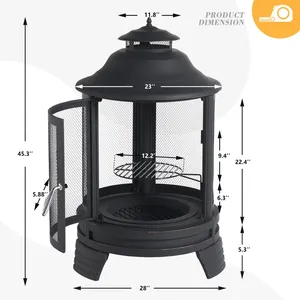 Zahid เหล็กคอร์เทนสำหรับเผาเตาไฟทำจากไม้เนื้ออ่อนทนทานงานสวนตกแต่งภูมิทัศน์งานศิลปะโลหะที่กำหนดเองได้10000ลานบ้าน14999 BTU - Product Image 1