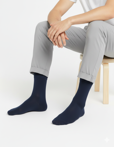 Chaussettes habillées confortables en modal, confort micromodal, revers confortable, peuvent être fabriquées avec un design personnalisé en tant que service OEM, fabriquées en Europe - Product Image 6