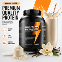 Vente en gros de poudre de protéines de lactosérum à la vanille 2,5 lb (1,13 kg) 22 g de protéines, nutrition sportive, complément alimentaire, OEM ODM, étiquette privée