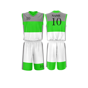 Conjunto de uniforme de baloncesto recién llegado al por mayor, jersey de doble color transpirable de talla grande, ropa deportiva impresa con diseño técnico - Product Image 4