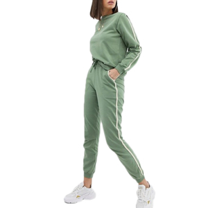 Mujeres Sin cuerda Moda Mujer Sudadera con capucha y pantalones para correr Conjunto Top Pantalones Trajes Logo Trajes deportivos Sudadera con capucha de lana al por mayor - Product Image 2
