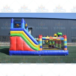 บ้านเป่าลมปราสาทเด้งได้สำหรับเด็กสีรุ้ง - Product Image 5