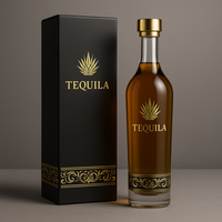 Bouteilles en verre personnalisées pour gin, rhum et spiritueux Emballage de distillerie sur mesure Conception OEM, options gaufrées, imprimées et givrées ISO9001
