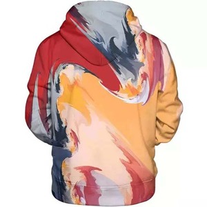 Sudaderas de hombre personalizadas con forro polar de algodón y mangas completas al por mayor sudaderas con capucha de sublimación en blanco de poliéster impresas en 3D transpirables básicos - Product Image 3
