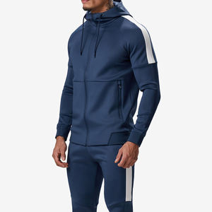 Ensemble de vêtements de sport personnalisés de haute qualité pour hommes Pantalon de survêtement en coton respirant avec jogging à capuche de couleur unie pour les sports d'hiver - Product Image 2