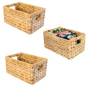 Panier en jacinthe d'eau fait à la main bol de service décoratif personnalisable écologique pour salade ou nouilles du Vietnam - Product Image 1