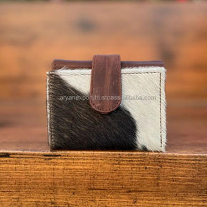 Real Cowhide Fur Leather Clutch New Design Stylish Multi Uses Western Hot Sale Real Cowhide Small <b>Card</b> Holder <b>Wallets</b> for Women - Product Image 2