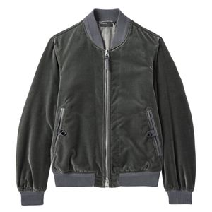 Veste élégante pour homme, bombardier de luxe en daim, vêtements d'extérieur, col côtelé zippé aux poignets, mode décontractée, vêtements de gros - Product Image 5