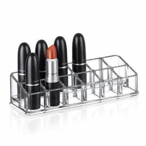 Elegante organizador de pintalabios acrílico con múltiples ranuras Solución de almacenamiento de maquillaje elegante para un fácil acceso y exhibición de productos labiales - Product Image 1