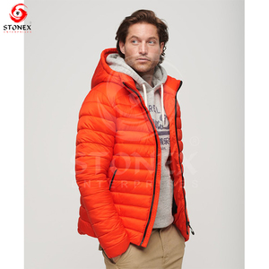 Orange Padded <b>Jacket</b> Cold Weather Winter Warm Bubble Puffer <b>Jacket</b> for Men High Quality Padded Down <b>Jackets</b> - Product Image 2