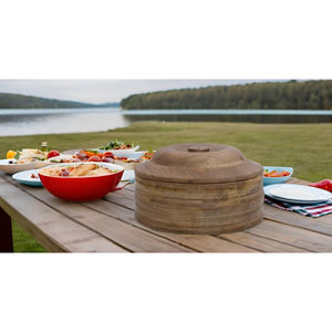 Affordable Designer Stainless Steel and Wooden Material Handmade Food Warmer Casserole Dish Top Seller Standard New Look Hot <b>Pot</b> - Product Image 6