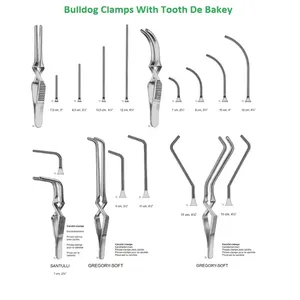 Pinza Curva Debakey Atrauma Bulldog de 8 cm, Instrumento de Cirugía Cardiovascular, Reutilizable, de Acero Inoxidable - Product Image 4
