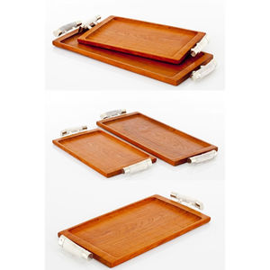 Plateau de service ovale en bois de para de la plus haute qualité avec poignée, plateau décoratif pour accessoires de cuisine au prix le plus bas - Product Image 2