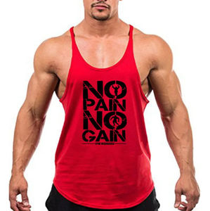 Camisetas sin mangas de entrenamiento con estampado de diseño personalizado para hombre de talla grande 100% algodón ropa de gimnasio Stringer estilo informal - Product Image 5