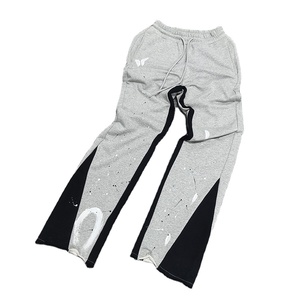 Pantalon de survêtement ample et décontracté pour homme, taille mi-haute, coupe large évasée, personnalisable, vente en gros OEM - Product Image 1