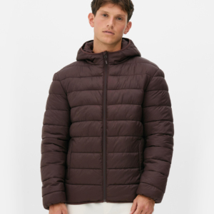 Abrigo acolchado con burbujas de invierno de algodón con logotipo personalizado para hombre, chaqueta acolchada negra de poliéster para exteriores para hombre - Product Image 6