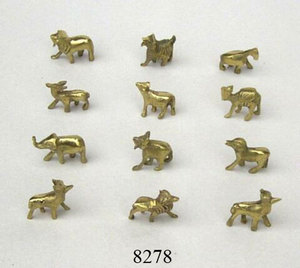 Paire de figurines artisanales en laiton, 12 pièces, pièces décoratives de haute qualité, ensemble de crochets de bébé pour décoration de maison - Product Image 6