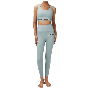 Ensemble de yoga fitness, nouveau design, vêtements de sport à séchage rapide pour femmes, matière polyester/nylon, logo personnalisé, devant 2 pièces, OEM personnalisé - Product Image 6
