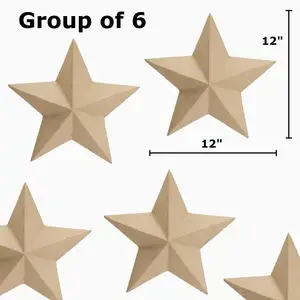 Factory Direct Craft Unfinished Dimensional Paper Mache Star Ornaments Blank Papier Mache Star DIY Christmas Decorations