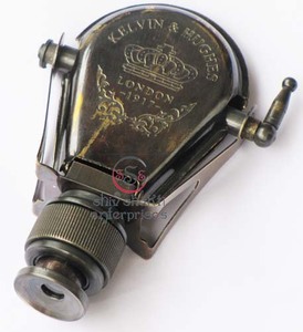 Binocular de latón náutico senderismo Camping envoltura de cuero rojo marino Binocular negro antiguo Binocular coleccionables regalo de Navidad - Product Image 4