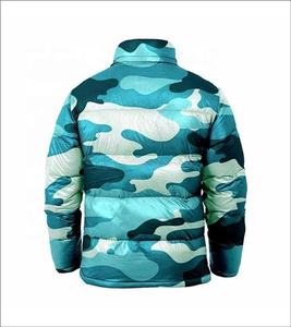 Chaqueta acolchada estampada de lona con revestimiento de primavera Logotipo frontal de descarga Servicio OEM informal de ajuste suelto - Product Image 5