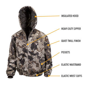 Veste de chasse en softshell robuste en gros avec capuche, imperméable et silencieuse, design en tissu imprimé, technologie Bayer Material - Product Image 2