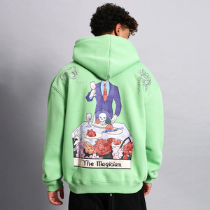 เสื้อฮู้ดดี้ครอปพิมพ์ลายวินเทจคุณภาพสูง ซักฟอกทั้งตัว ผลิตตามสั่ง ผ้าฝ้าย 100% สำหรับฤดูใบไม้ร่วง - Product Image 2