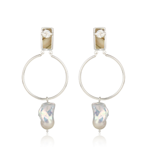 Freshwater Pearl Gemstone <b>Earrings</b> Indian 18k <b>Gold</b> Plated 925 Silver <b>Dangle</b> <b>Earrings</b> Manufacturer Suppliers - Product Image 2