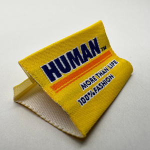 Tùy Chỉnh Dệt Cổ Nhãn Mật Độ Cao Tái Chế Damask Chính Logo Nhãn Cho May Mặc Thương Hiệu Tag Trong Tất Cả Các Loại Gấp - Product Image 1