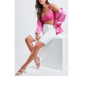 Taille haute Denim Shorts femmes grande taille mode nouveau décontracté Slim jean court lavé Sexy femme été Denim Shorts de BD - Product Image 4