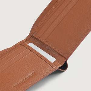 Voren Genuine Leather Bi-fold <b>Wallet</b> Handmade Crazy Horse Leather with Fur Slim <b>Card</b> Holder Design Open Closure Type Brown Color - Product Image 6