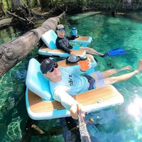Prix Réel Flottant Eau Salon Gonflable Hangout Chaise Piscine Chaise Flotteurs pour Mer Gonflable Eau Amusement Installations
