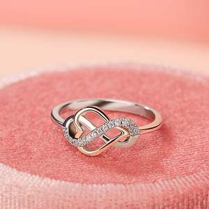 Anillo de Plata de Ley con Corazón Infinito y Diamantes para Mujer, Jeulia "You Complete Me" - Product Image 6