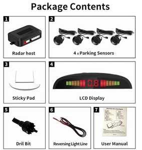 TV không thấm nước xe đậu xe Hệ thống cảm biến với LED hiển thị 8-cảm biến đảo ngược Radar Kit đảo ngược máy ảnh cho xe ô tô xe tải xe buýt rvs - Product Image 3