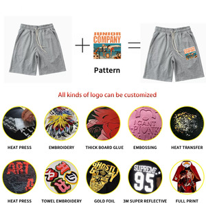 Wholesale Cotton Fleece Men's Cargo Shorts-Elastic Waist Quick Dry Breathable Custom Fashion Loose Fit Patch Pockets - Product Image 6