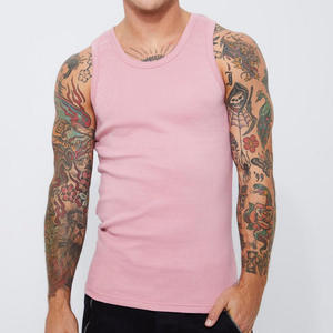 Camiseta sin mangas lavada con ácido al por mayor a granel de primera calidad, camisetas sin mangas personalizadas lavadas de algodón pesado con pliegues laterales - Product Image 2