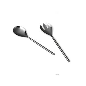 เซิร์ฟเวอร์สลัดโลหะสำหรับเสิร์ฟสลัดใหม่ชุดช้อนส้อมโลหะสแตนเลสสลัดเซิร์ฟเวอร์ด้วยมือปลอมแปลงออกแบบใหม่ - Product Image 6