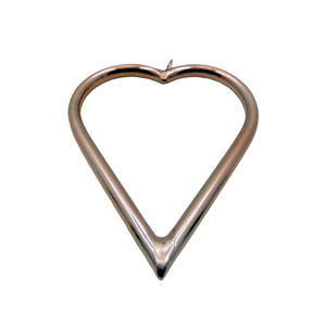 Adorno decorativo de pared de corazón colgante de Metal de hierro mayorista Color plateado para decoración del hogar y Navidad hecho a mano a granel - Product Image 4