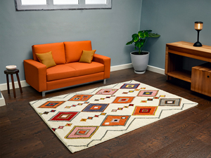 Trending Dunes Sand-Inspired Modern Handmade Bohemian Wool Rug Plush Geometric Pattern Handwoven <b>Runner</b> for Home Use <b>Washable</b> - Product Image 4
