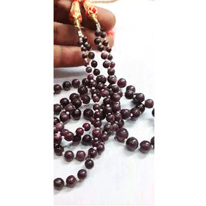 Collar de Cuentas Redondas de Rubí Natural de 2 Hilos, 5mm-9mm, Lisas, 447 Quilates, 18-20 Pulgadas, Precio de Mayoreo Iroc, US$45 - Product Image 1