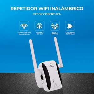 Repetidor de Wifi Inalámbrico 5G con 2 Antenas, Amplificador de Señal de 1200mbps, Extensor y Potenciador de Señal - Product Image 1