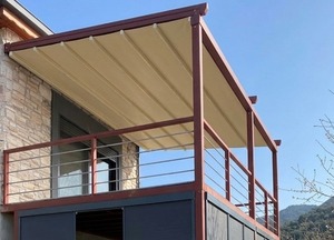 SISTEMA DE PERGOLA RETRÁCTIL Moderna Pérgola de Aleación de Aluminio con Toldo para Exteriores, Gazebo, Techo de Sombra para Villa, Balcón, Terraza - Product Image 2